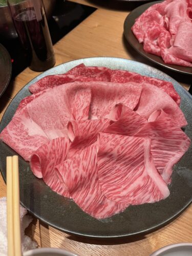 【食事】しゃぶしゃぶ「つかだ」（【Meal】Shabu-shabu “Tsukada”）