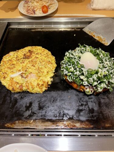 【食事】お好み焼き・もんじゃ焼き「つる次郎」（【Meal】Okonomiyaki and Monjayaki “Tsurujiro”）